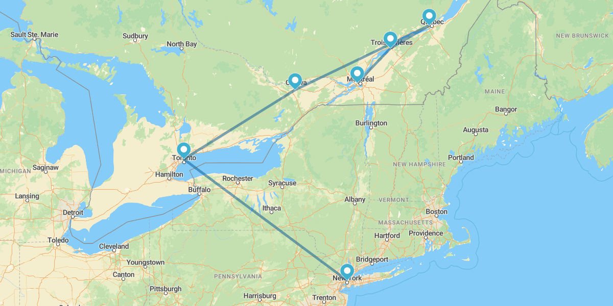 Da Montreal a Toronto e New York