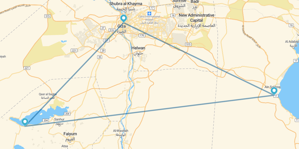 Il Cairo, deserto di El Fayum e spiaggia di Ain Sukhna