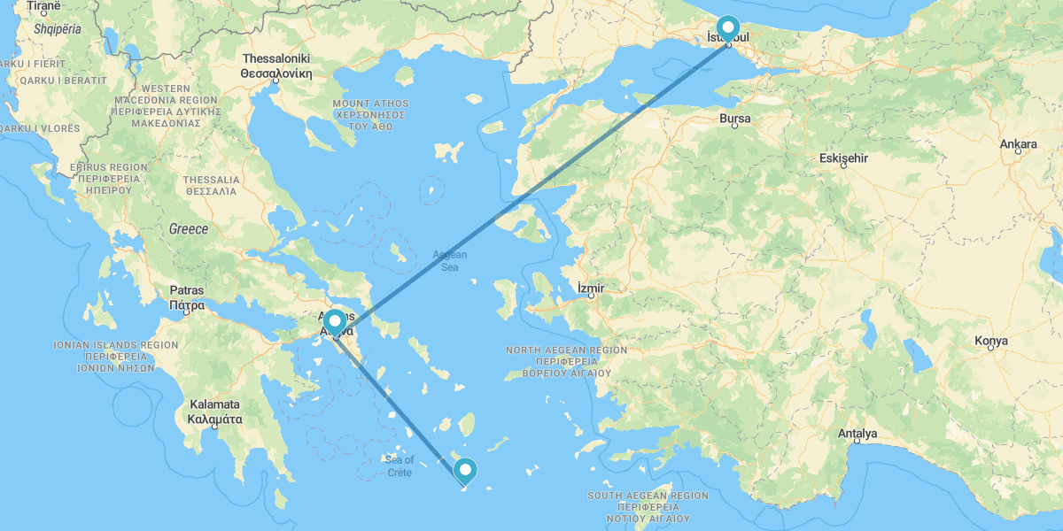 Istanbul, Atene e Santorini