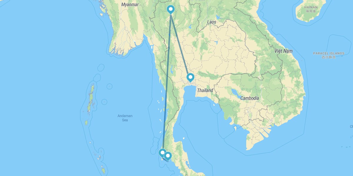 Bangkok, Chiang Mai, Phuket e Phi Phi