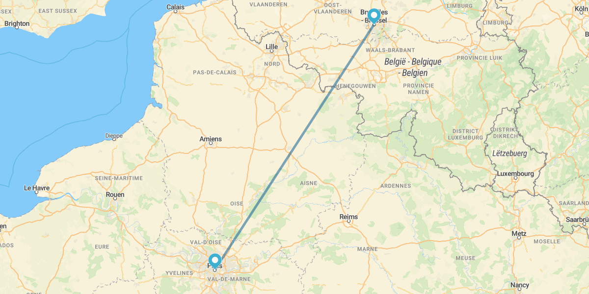 Parigi e Bruxelles in treno