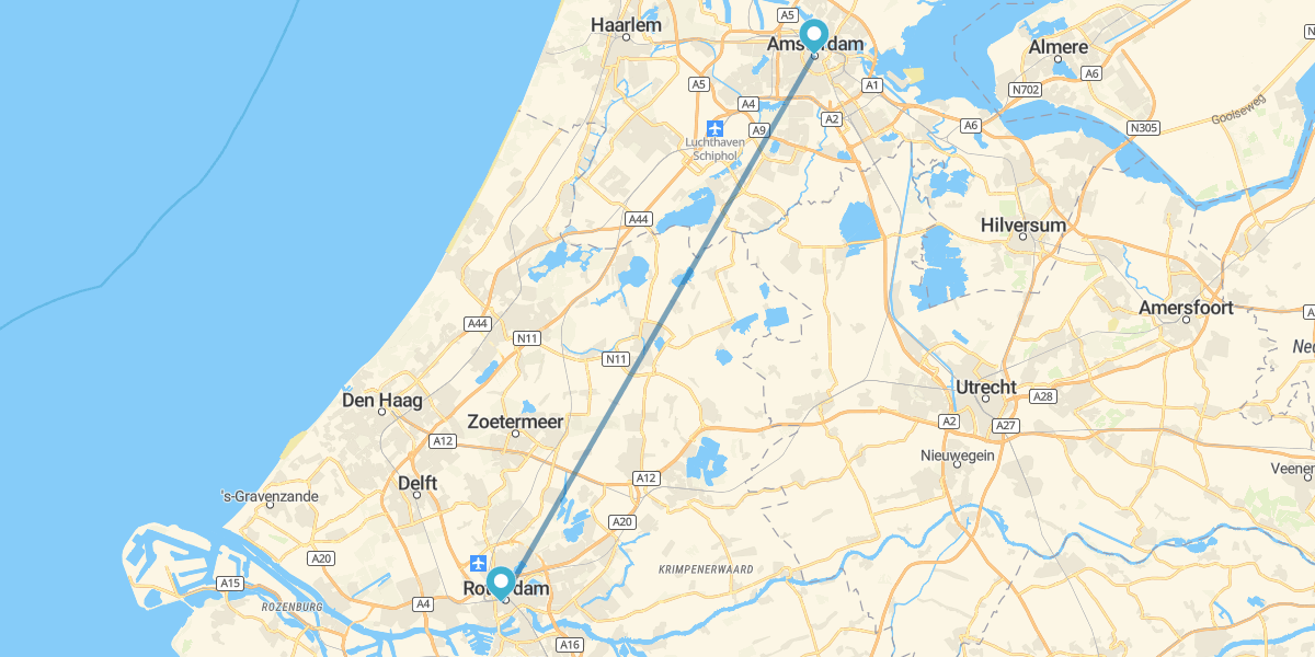 Amsterdam e Rotterdam in treno