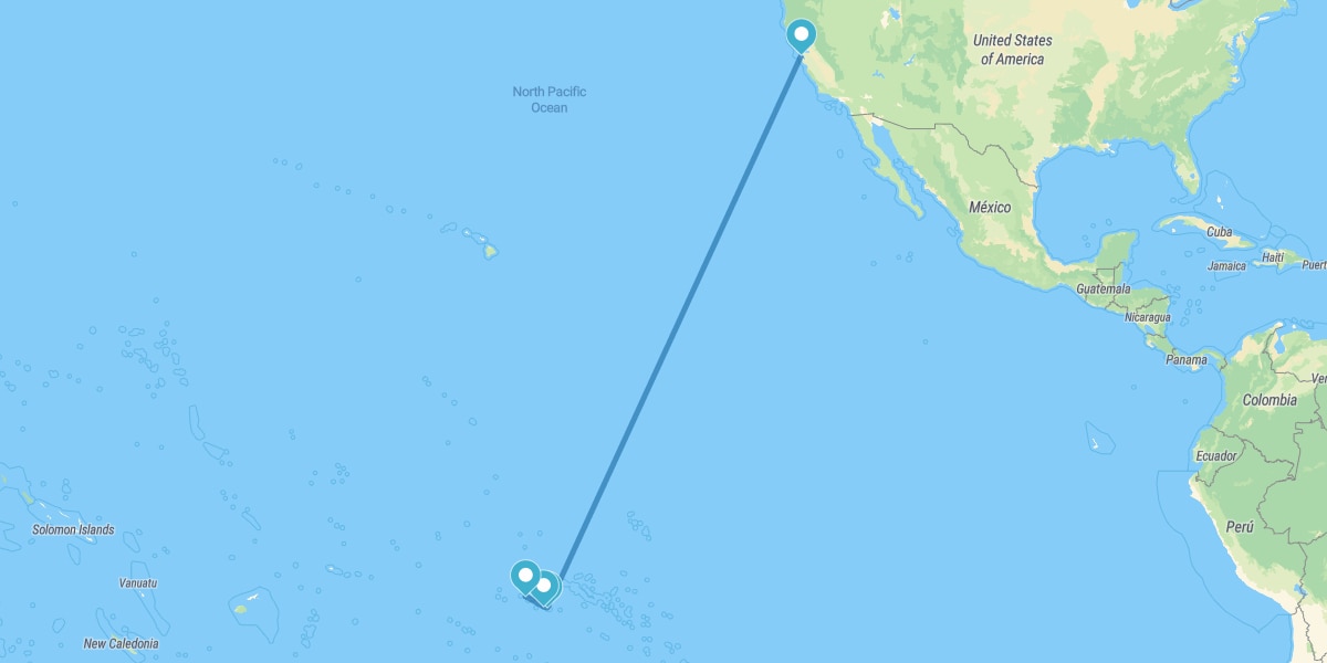 San Francisco, Tahiti, Moorea e Bora Bora