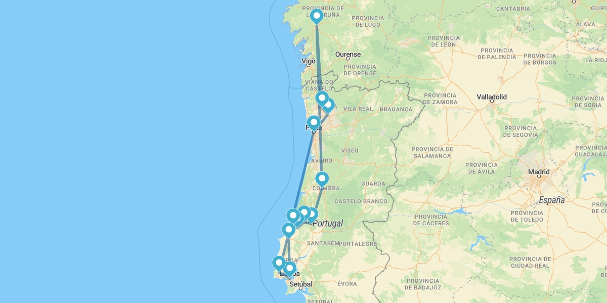 Capitali portoghesi e Santiago di Compostela