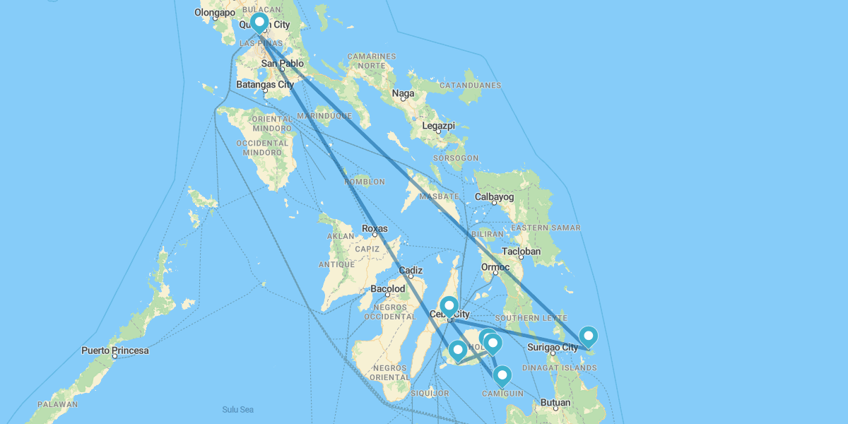 Manila, Bohol e Anda, Camiguin, Cebu e Siargao