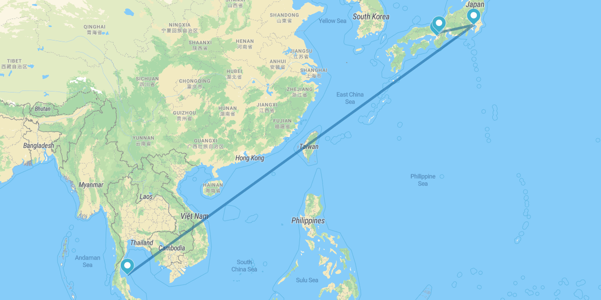 Osaka, Kyoto, Tokyo e Koh Samui