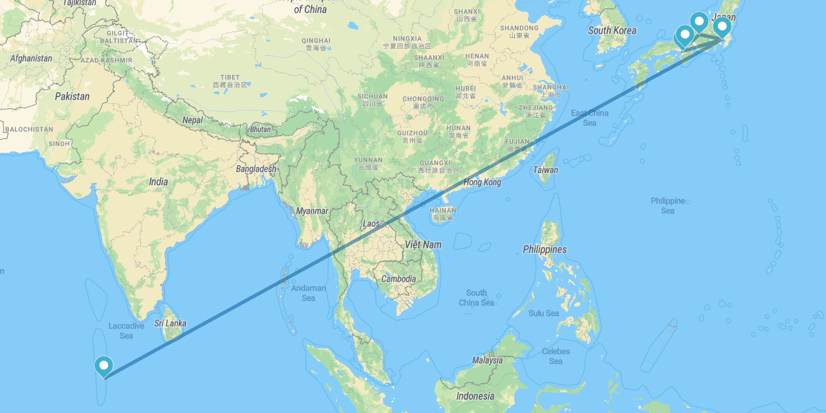 Tokyo, Osaka, Kyoto, Takayama e Maldive
