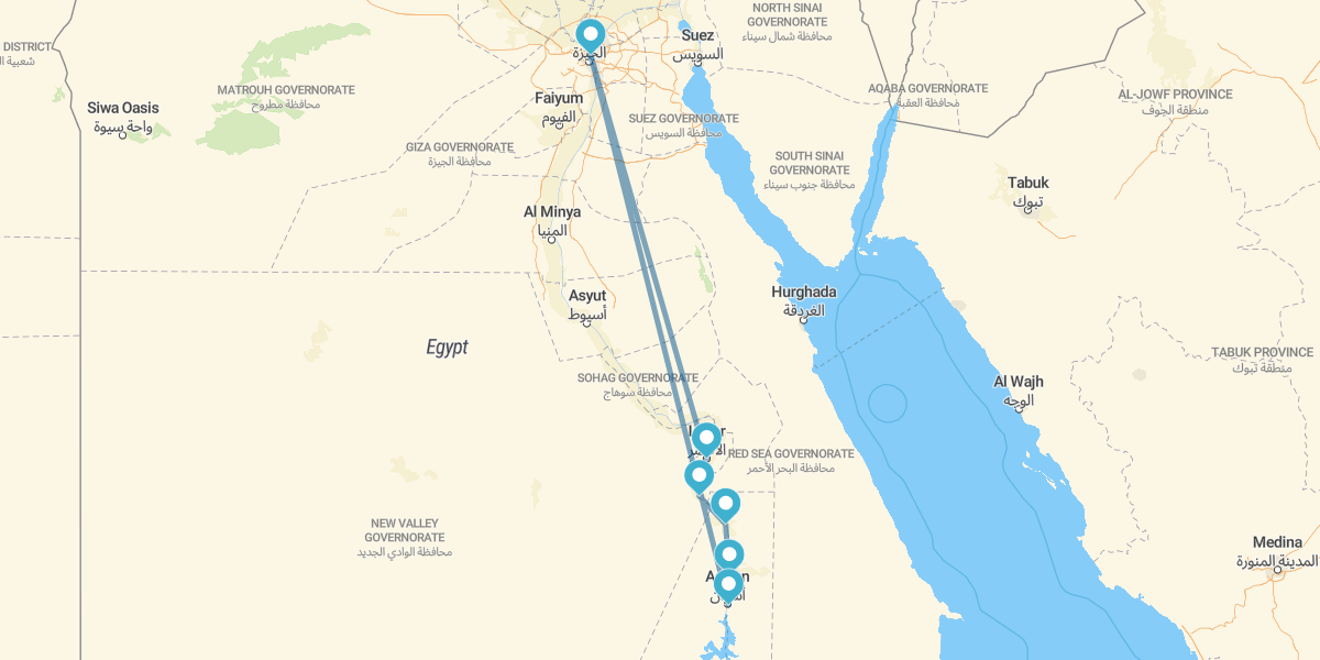 Il Cairo e Crociera di 4 notti in Dahabiya