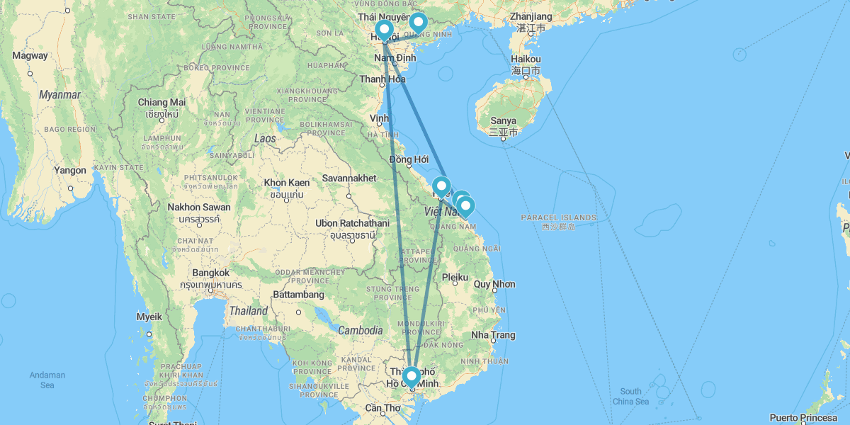 Itinerario classico in Vietnam con volo diretto da Milano