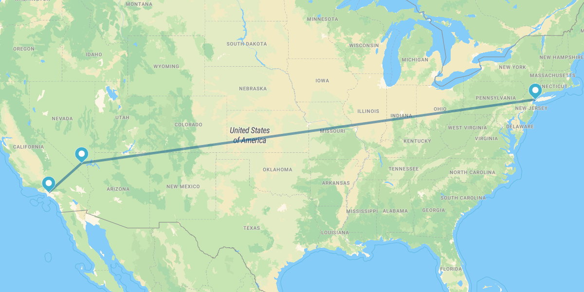 Los Angeles, Las Vegas e New York
