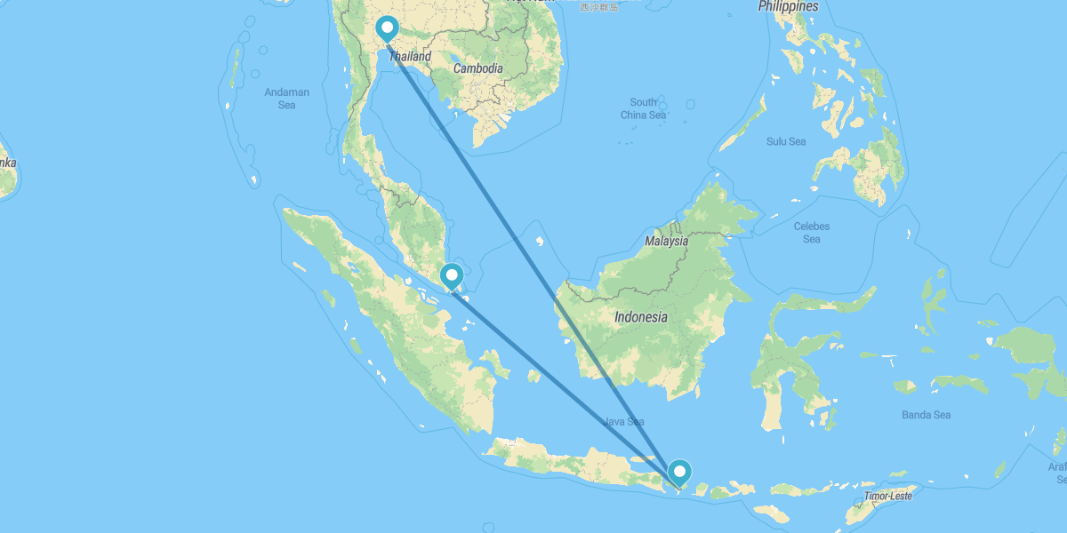 Bangkok, Ubud e Singapore