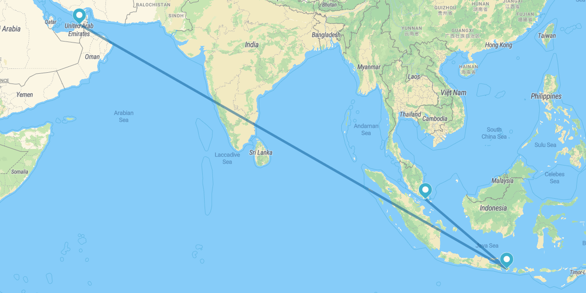 Dubai, Bali e Singapore