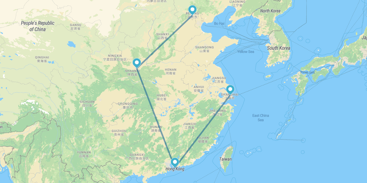 Pechino, Xi’an, Shenzhen e Shanghai