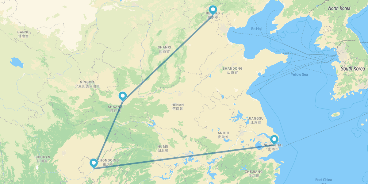 Pechino, Xi’an, Chongqing e Shanghai