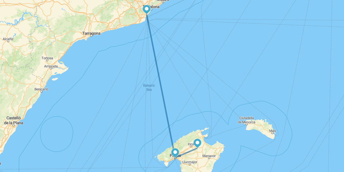 Barcellona e Maiorca con trasferimenti e con auto a noleggio