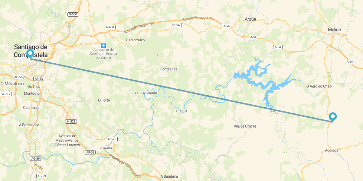 Santiago de Compostela e Paradores della Galizia con auto a noleggio