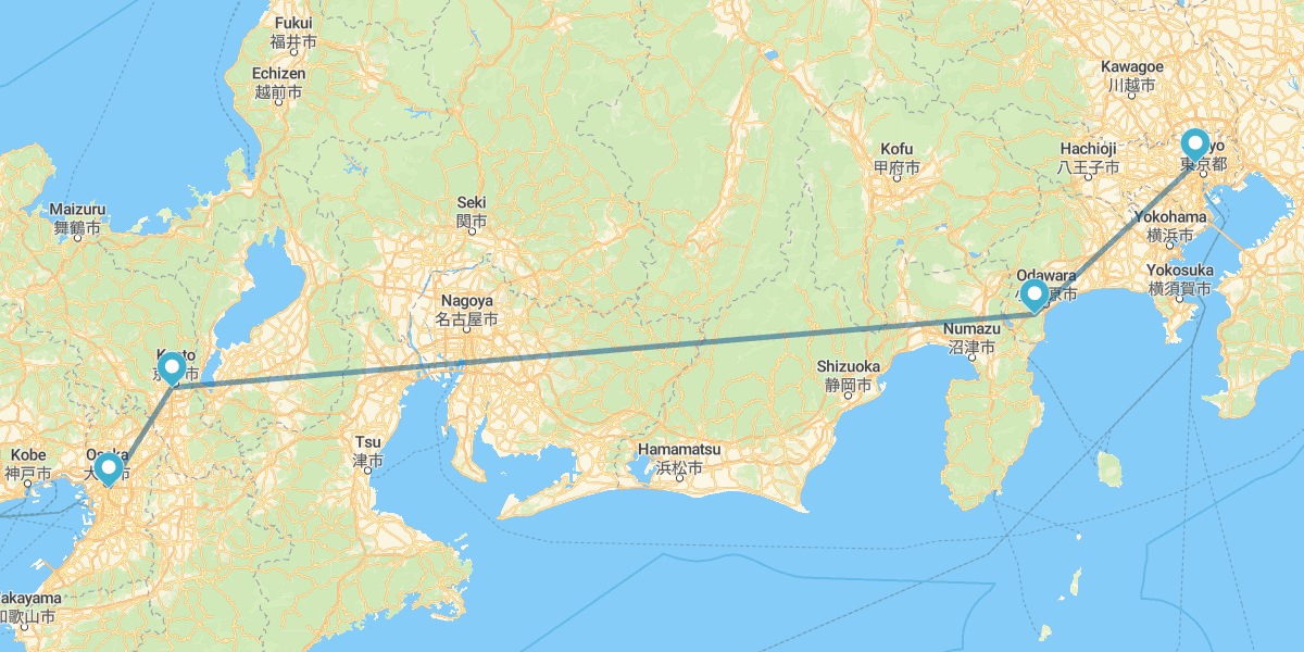 Osaka, Kyoto, ryokan a Hakone e Tokyo