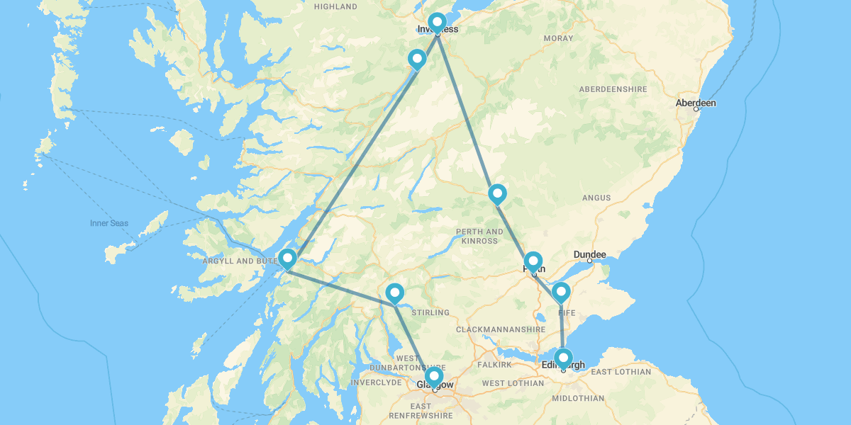Edimburgo, Lago Ness e Glasgow