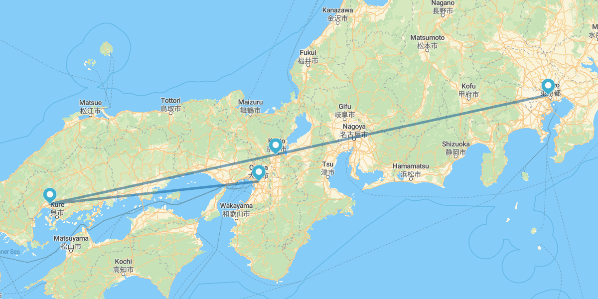 Tokyo, Kyoto, Hiroshima e Osaka