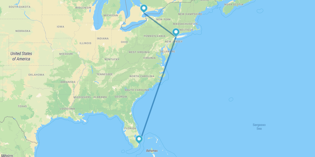 Toronto, New York e Miami