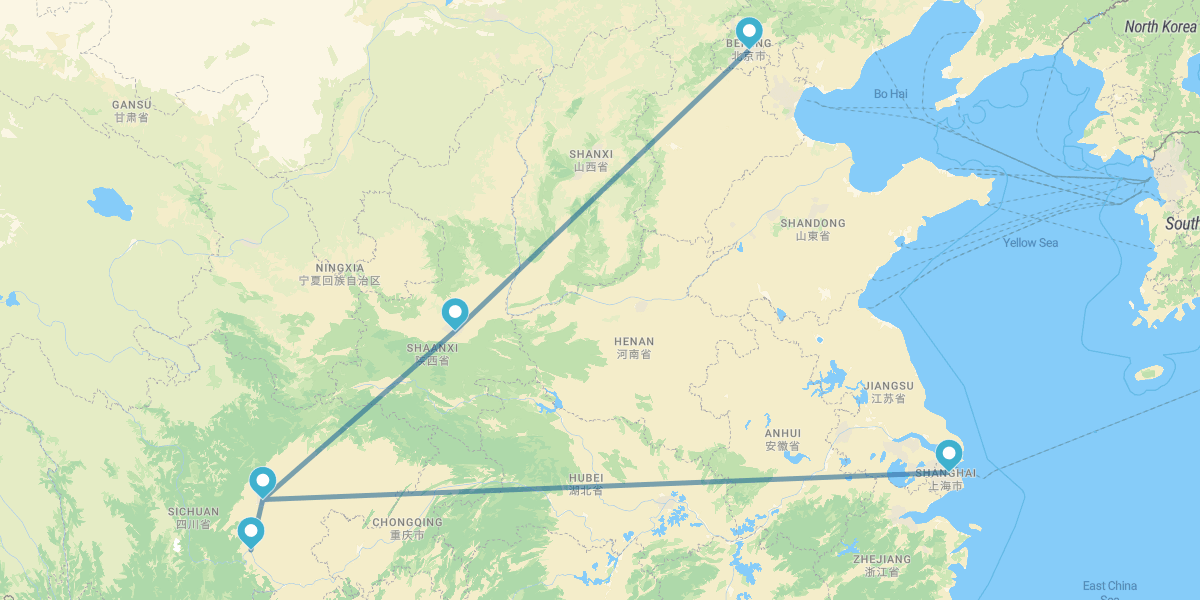 Pechino, Xian, Chengdu e Shanghai