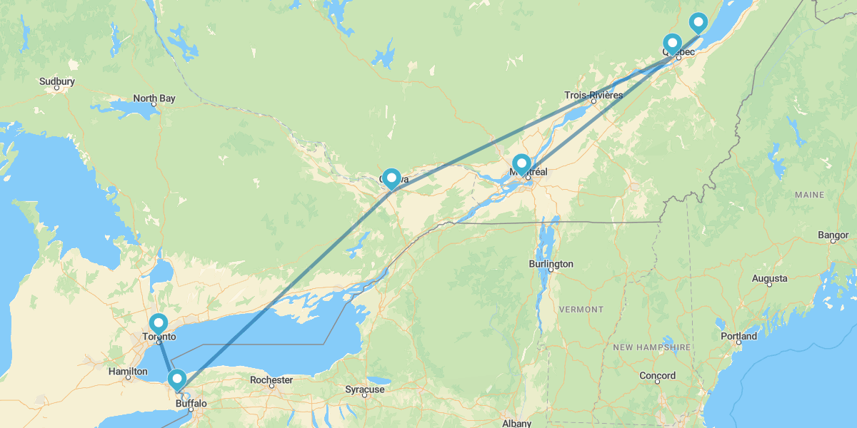 Da Toronto a Montreal, passando per la Costa di Beaupré e la regione della Mauricie