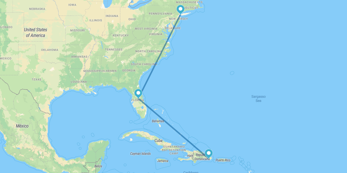 New York, Walt Disney World Orlando e Bayahibe