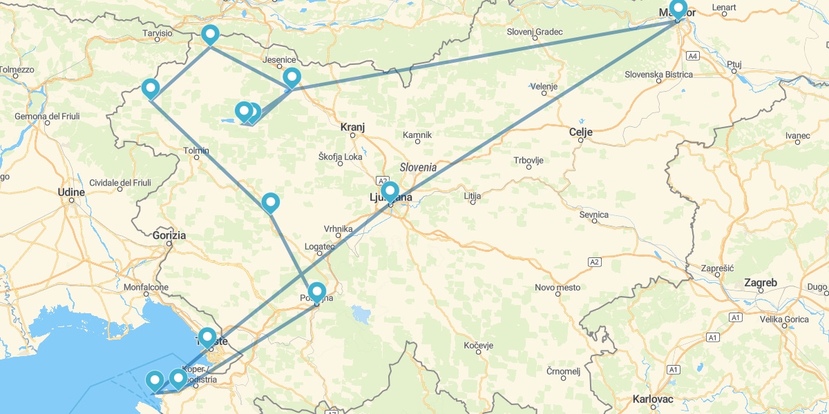 Percorso alla scoperta della Capitale Verde e delle Alpi Giulie