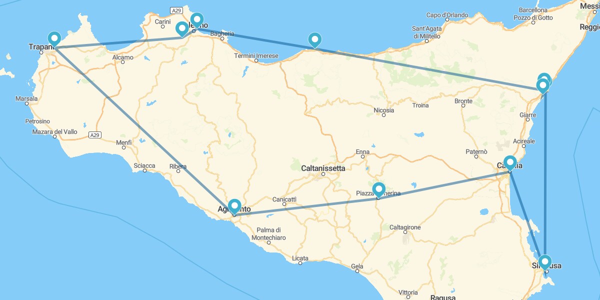 Percorso alla scoperta della Sicilia, da Palermo a Erice