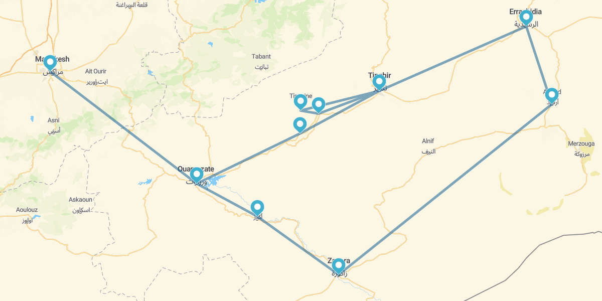 Itinerario delle Kasbah e dell'Alto Atlante