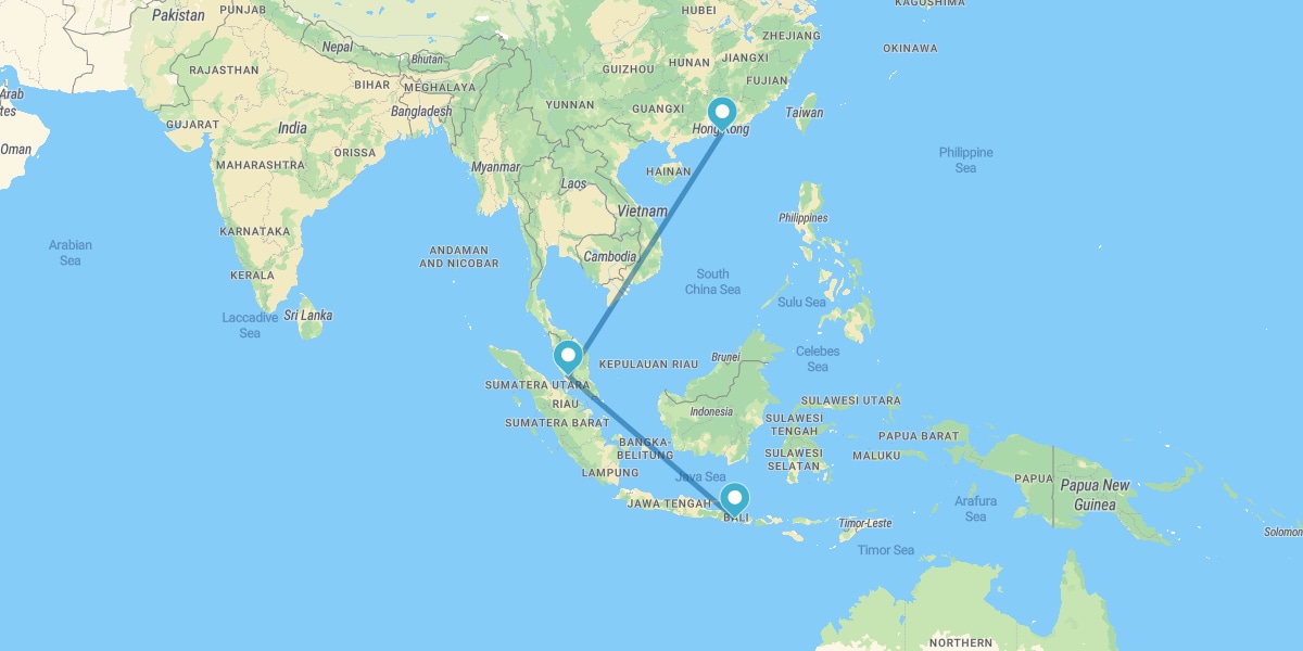 Hong Kong, Kuala Lumpur e Bali