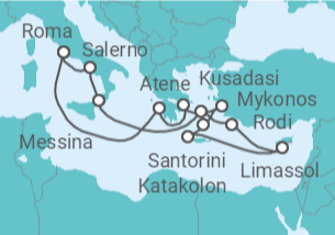 Itinerario della crociera Isole Greche Turchia e Italia - Princess Cruises