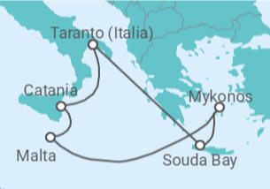 Itinerario della crociera Grecia, Malta, Italia - Costa Crociere