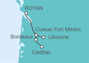 Itinerario della crociera Crociera in Aquitania, da Bordeaux a Royan, l