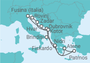 Itinerario della crociera Grecia, Croazia, Montenegro, Italia - Explora Journeys