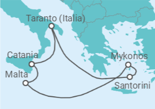 Itinerario della crociera Grecia, Malta, Italia - Costa Crociere