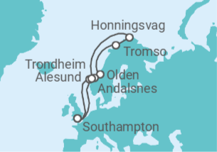 Itinerario della crociera Norvegia - Cunard