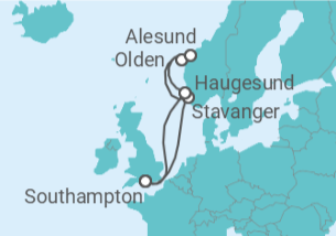 Itinerario della crociera Norvegia - Cunard