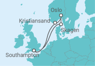 Itinerario della crociera Norvegia - Cunard