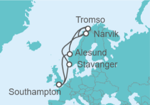 Itinerario della crociera Norvegia - Cunard