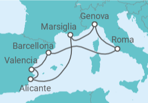 Itinerario della crociera Crociera di Natale e Capodanno - MSC Crociere