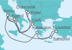 Itinerario della crociera Italia, Grecia, Turchia, Croazia, Montenegro - Princess Cruises