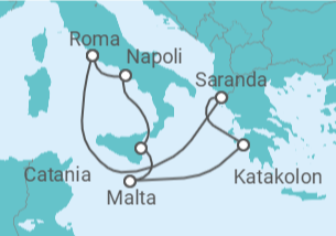 Itinerario della crociera Malta, Italia - Princess Cruises