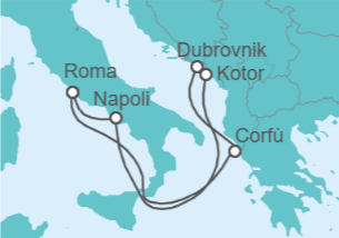 Itinerario della crociera Grecia, Croazia, Montenegro, Italia - Princess Cruises