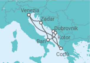 Itinerario della crociera Grecia, Croazia, Montenegro, Italia - MSC Crociere