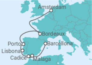 Itinerario della crociera Francia, Portogallo, Spagna - Regent Seven Seas