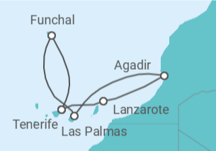 Itinerario della crociera Isole Canarie - Costa Crociere