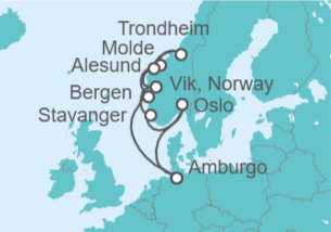Itinerario della crociera Norvegia - MSC Crociere