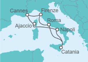 Itinerario della crociera Italia, Francia - Virgin Voyages