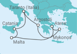Itinerario della crociera Italia, Grecia, Malta - Costa Crociere